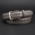 Men's Gray Crocodile Leather Belt, leather Dress Belts