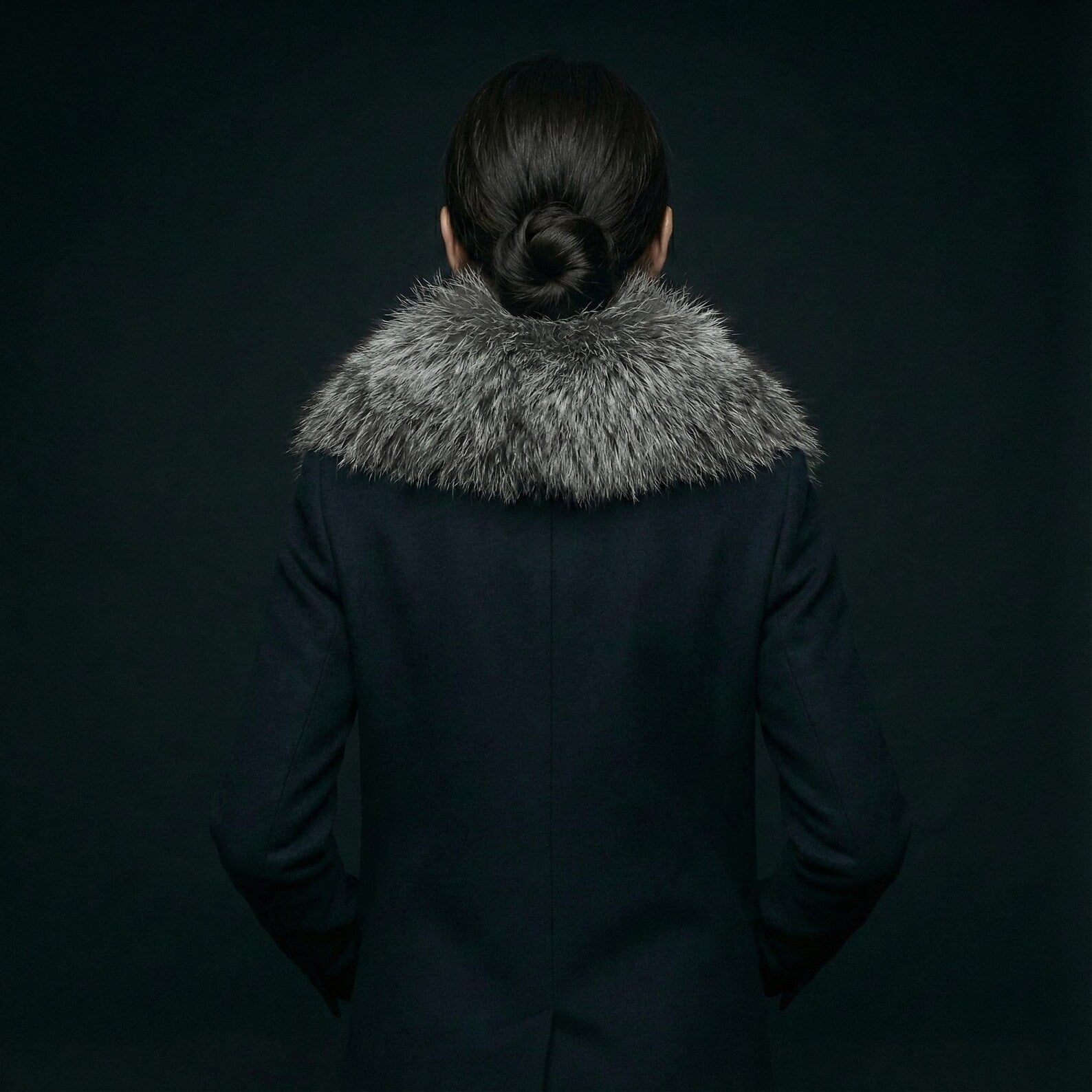 Grey Fox Fur Collar Detachable Shawl Scarf Large Winter Coat Trim Hood Replacement Neck Warmer