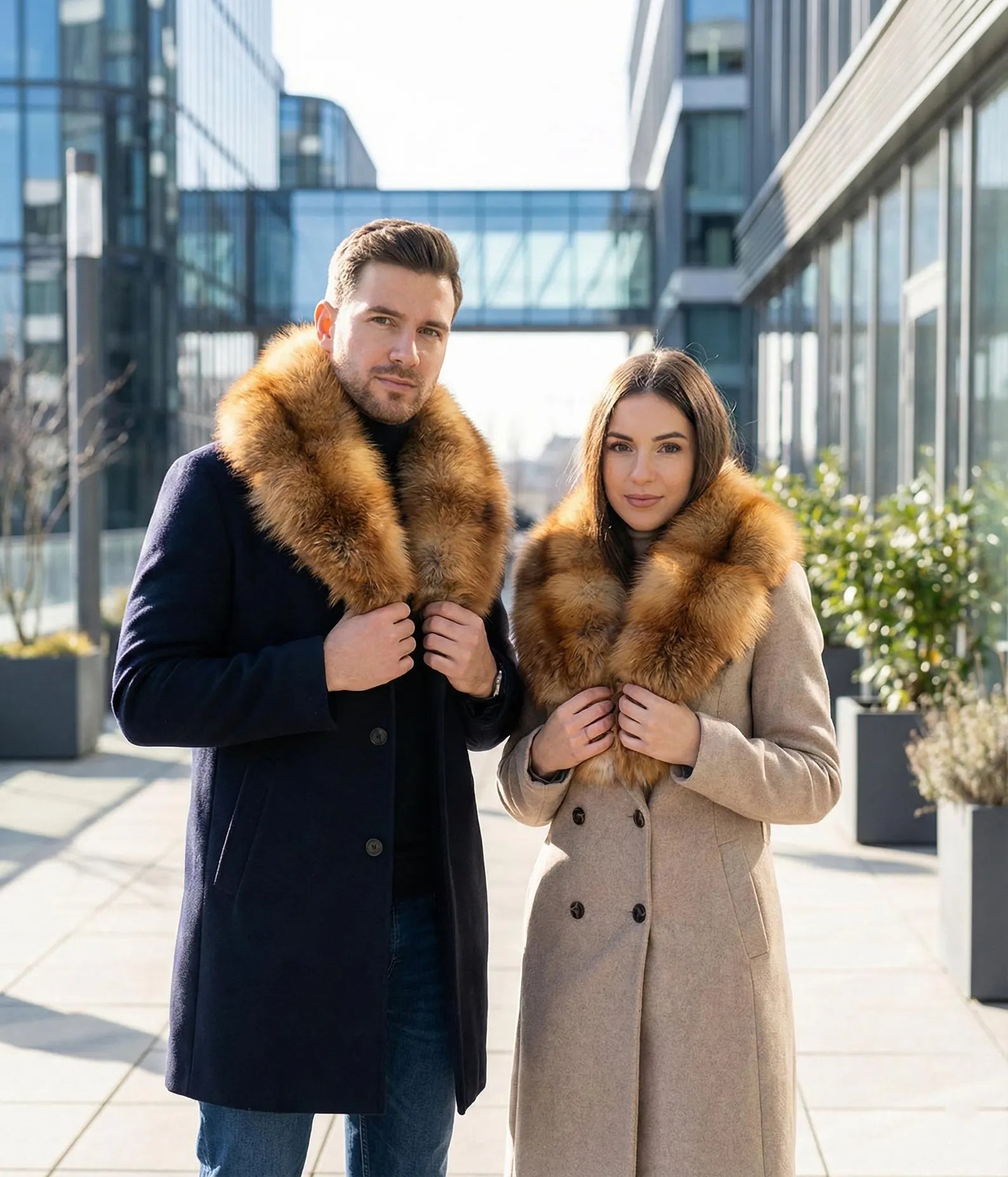 Natural Fox Fur Collar, Real foxfur Scarf, Polyester Lined handmade neck warmer