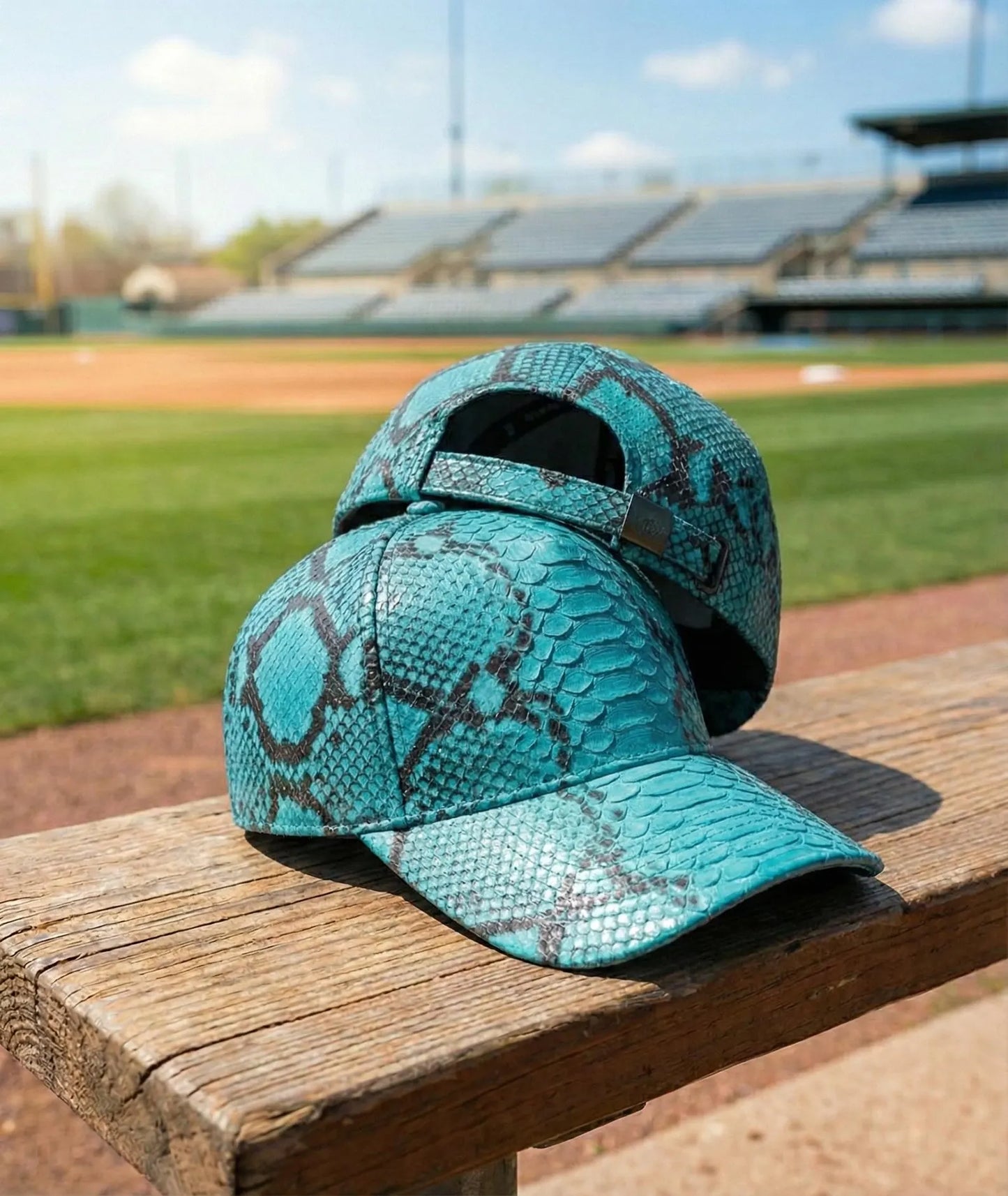 Genuine Embossed Leather Baseball Hat