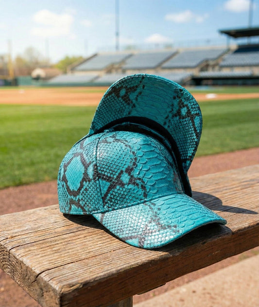 Genuine Embossed Leather Baseball Hat